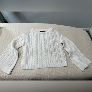 Alice + Olivia cable sweater white size xs